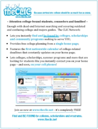 CLIC Student Flyers/Flyerettes Flyers to post and distribute to your students!